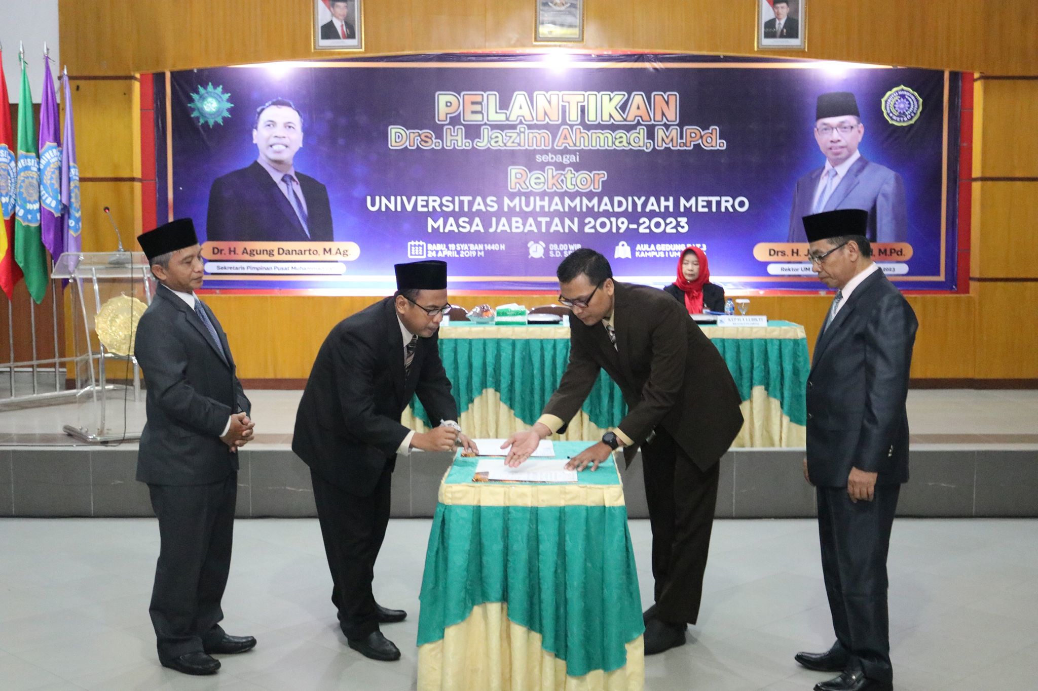 Drs H Jazim Ahmad M Pd Resmi Jabat Rektor UM Metro