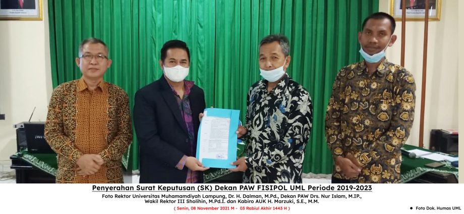 UM Lampung Melantik Dekan PAW Periode 2019-2023