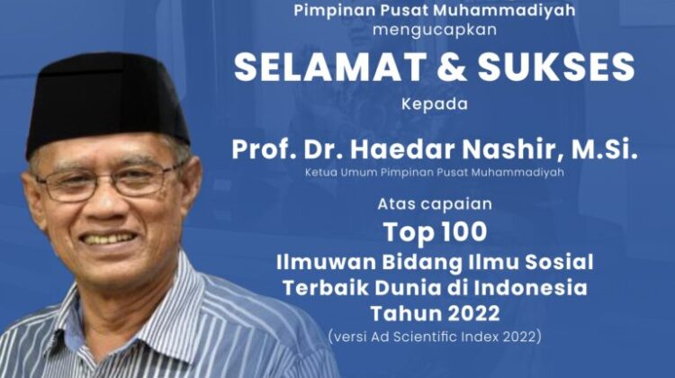 Prof Haedar Is In The Top 100 Social Scientist in Indonesia