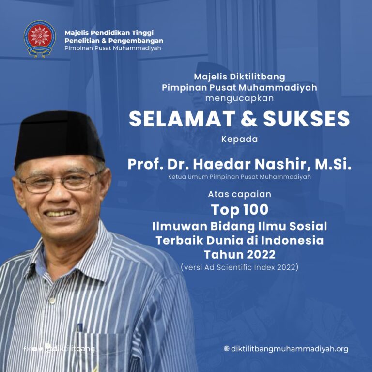 Prof Haedar Is In The Top 100 Social Scientist in Indonesia