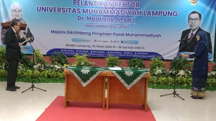Dr Mardiana Resmi Jabat Rektor UM Lampung
