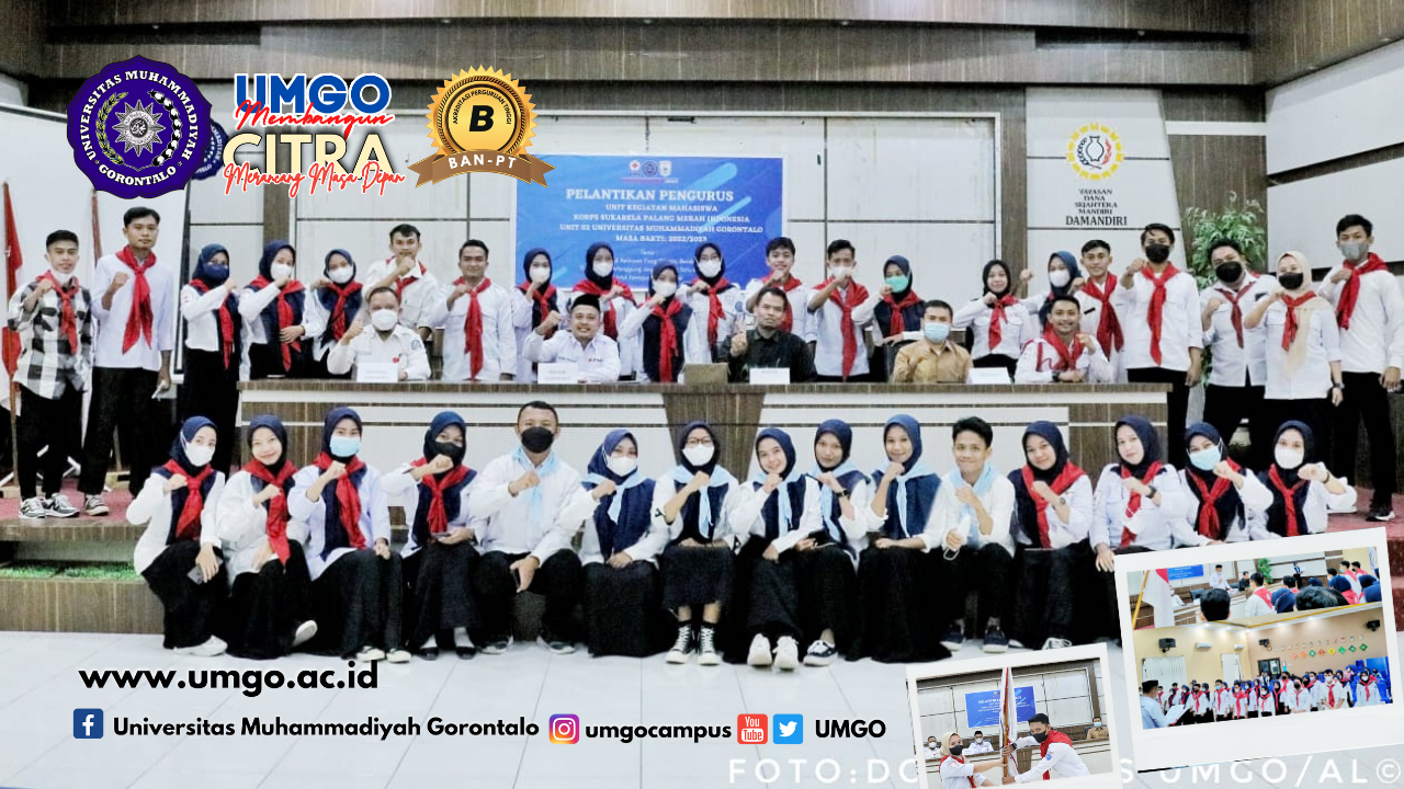 Wakil Rektor Melantik Pengurus Baru Korps Palang Merah UMGO