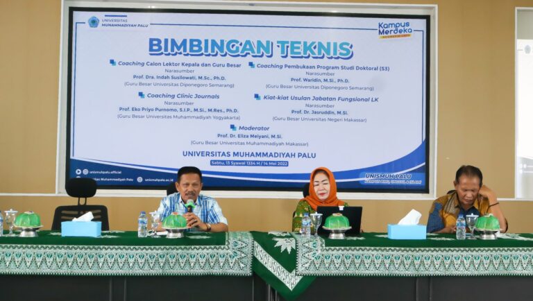 The Coaching for Unismuh Palu Lecturers to Encourage Acceleration in Functional Positions