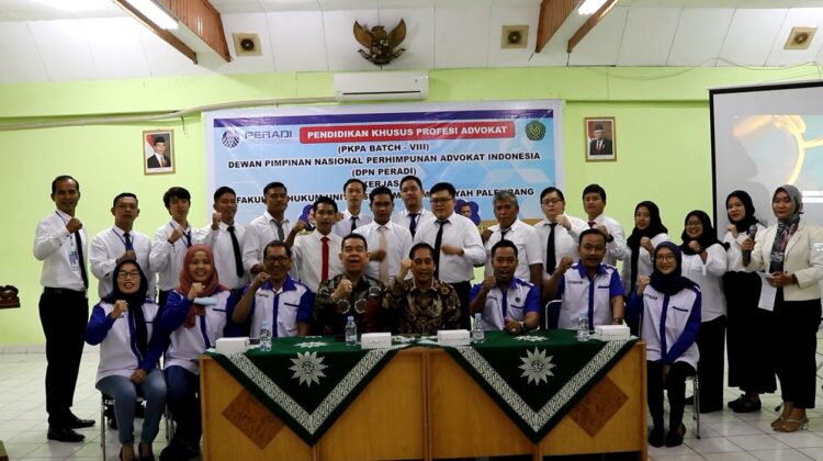 Fakultas Hukum UM Palembang dan DPN Peradi Gelar PKPA Batch VIII