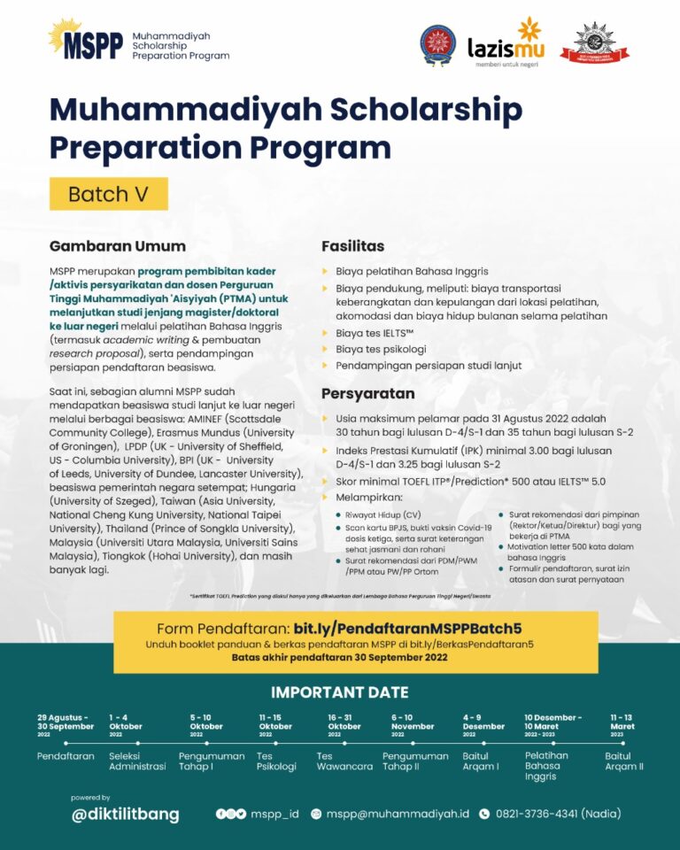 Muhammadiyah Scholarship Preparation Program Batch V