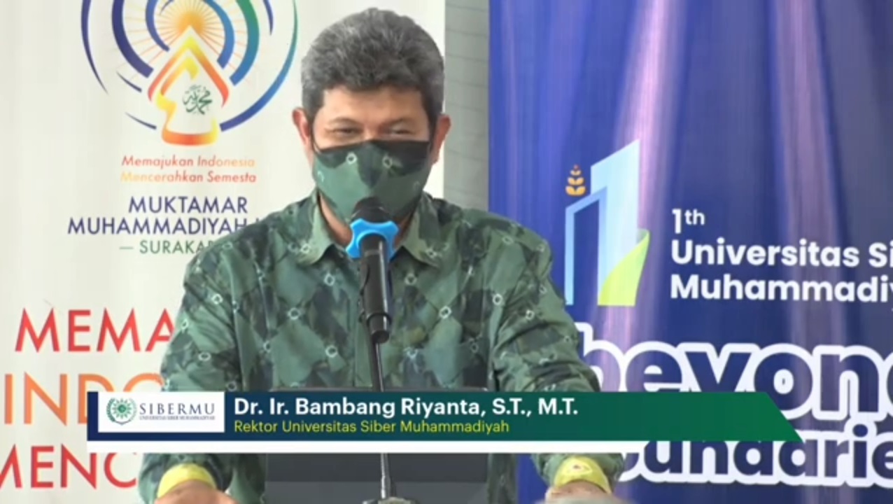 Sambutan Rektor Universitas Siber Muhammadiyah,  Dr. Ir. Bambang Riyanta, S.T., M.T..