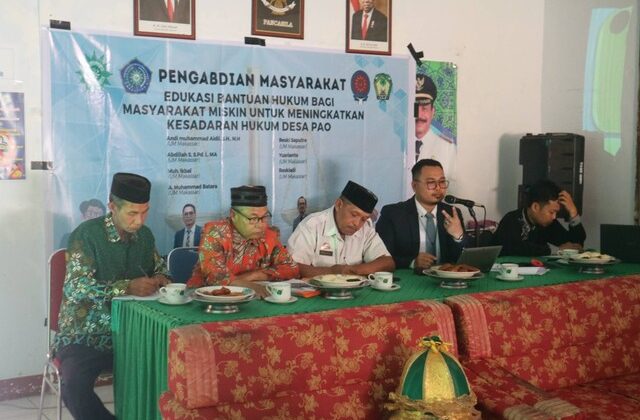Unismuh Makassar RisetMu Team Provides Community Legal Aid Education in Gowa