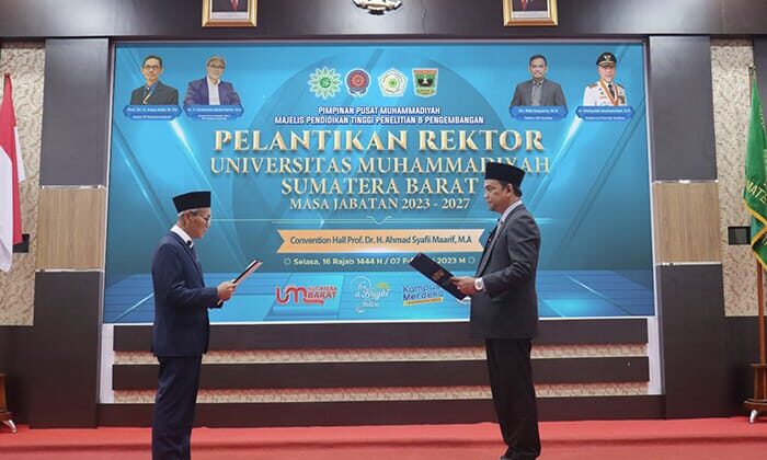 Dr. Riki Saputra Inaugurated as UM Sumatera Barat Rector 2023-2027