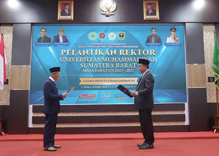 Dr. Riki Saputra Inaugurated as UM Sumatera Barat Rector 2023-2027